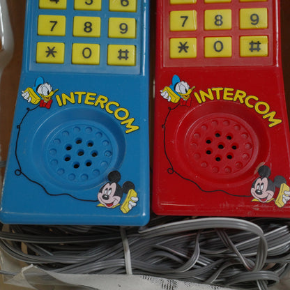Vintage Mickey Mouse Donald Duck Intercom Play Phones Concept 2000