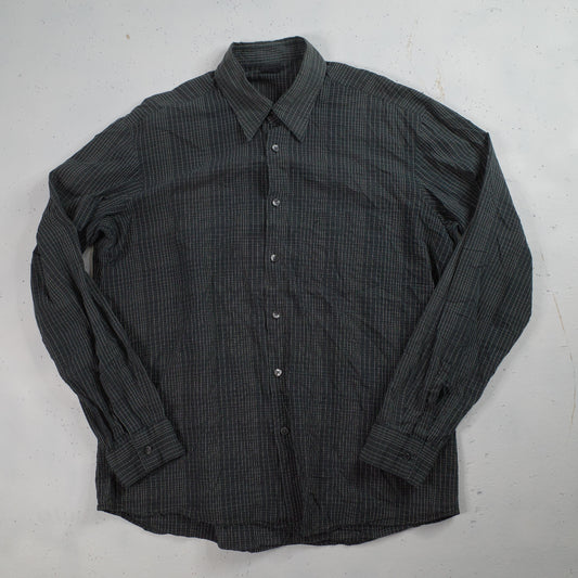 Boss Hugo Boss Checkered Vintage Button Up Shirt Mens Large