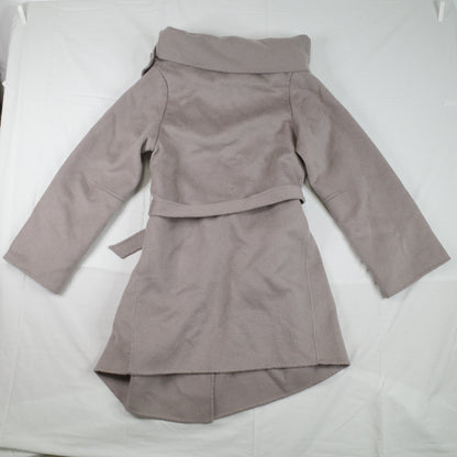 Max Mara Studio Light Brown Wool Shawl Coat Womens Tessuto Womens Large