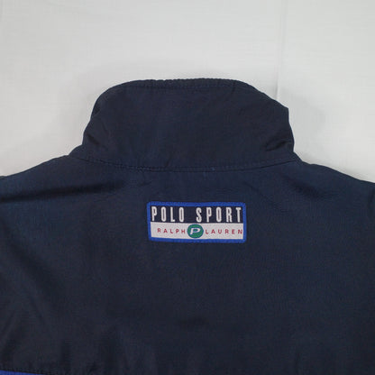 Vintage Polo Sport Ralph Lauren  Pepsi Cycling Jacket Fleece Lined RARE Mens Medium