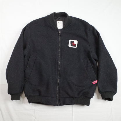 Protector Kembla Mens 70s Black Wool Blend Laminex Worker Bomber Australian Made Size 80 Fits L