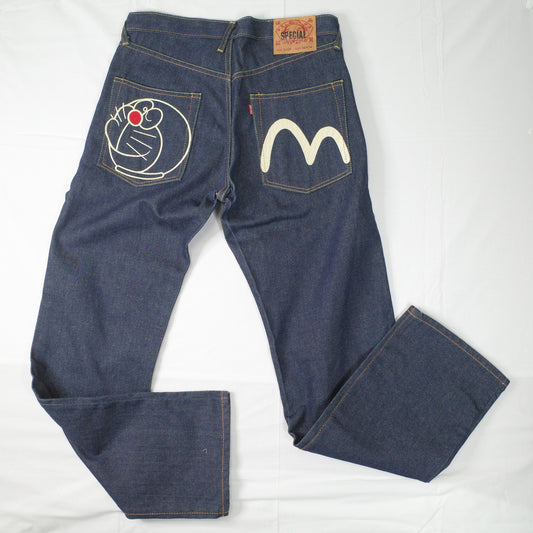 Evisu Jeans Custom Doraemon Embroidery (W34)