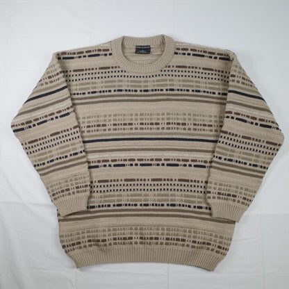 Moda Agostini 3D Knit Wool Cable Sweater Pullover Coogi Style Size 22