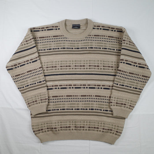 Moda Agostini 3D Knit Wool Cable Sweater Pullover Coogi Style Size 22