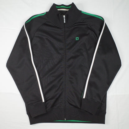 Vintage Converse Black Green Embroidered Spell Out Track Full Zip Jacket Mens XL