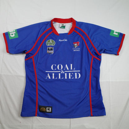Newcastle Knights Mens Size 2XL Blue NRL Rugby League Home Jersey