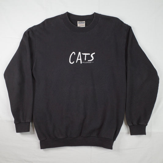 Vintage 1981 Cats Broadway Show Black Crewneck Mens Medium