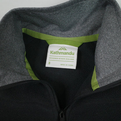 Kathmandu Jacket Thin Fleece Black Polartec Womens 8