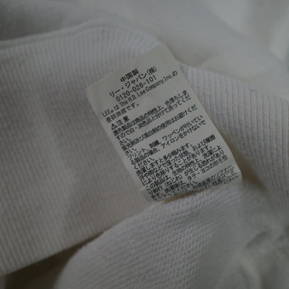 Vintage Lee 90's White Hooded Crewneck Hoodie Men's Medium