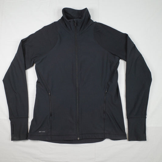 Nike Dri Fit Zip Track Jacket Black Womens XL