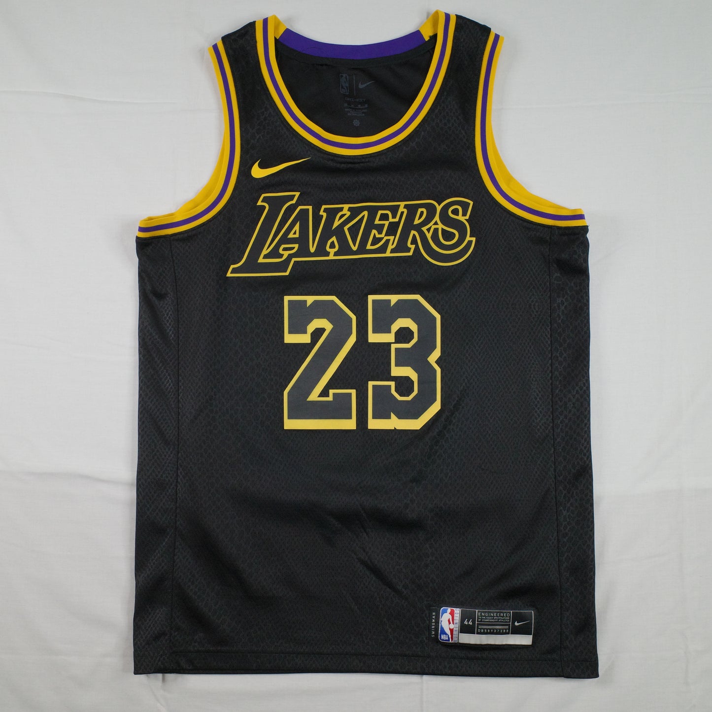 Lebron James Nike Lakers Black Mamba City Jersey Size 44 Men's Medium 2020