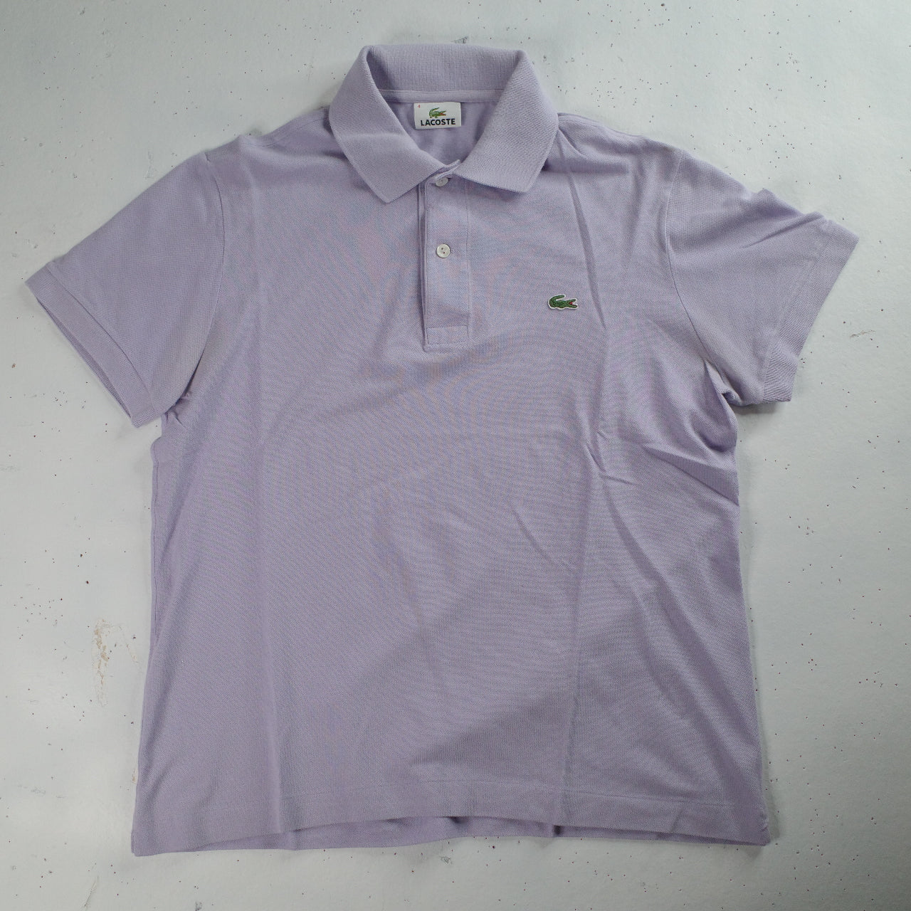 Vintage Lacoste Polo Shirt Lavender Purple Short Sleeve Mens Size 4 Medium