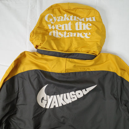 Nike Gyakusou Running Hooded Jacket Mens Size XL Packable 3-1 Pewter Yellow