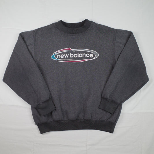 New Balance 90's Made In Austalia Faded Grey Crewneck Spellout Men's Small