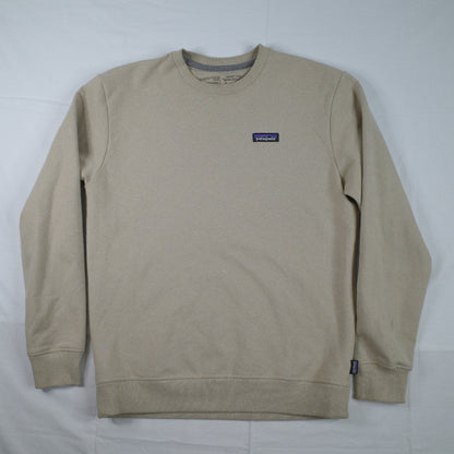 Patagonia Mens Sweater Uprisal P6 Label Crewneck Beige Medium