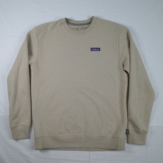 Patagonia Mens Sweater Uprisal P6 Label Crewneck Beige Medium