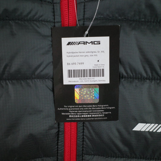 AMG Mercedes Black Thin Puffer Jacket XXL NEW