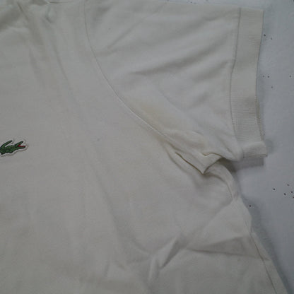 Vintage Lacoste Polo Shirt White Short Sleeve Mens Size 5 Large