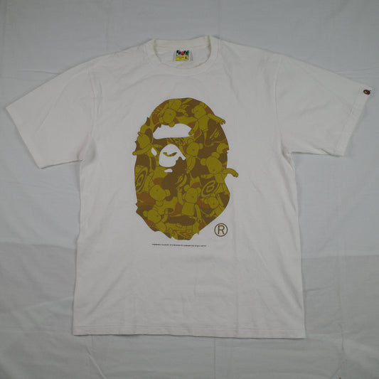 BAPE 'Ape Head Bearbrick Medicom' T-Shirt XL Mens White