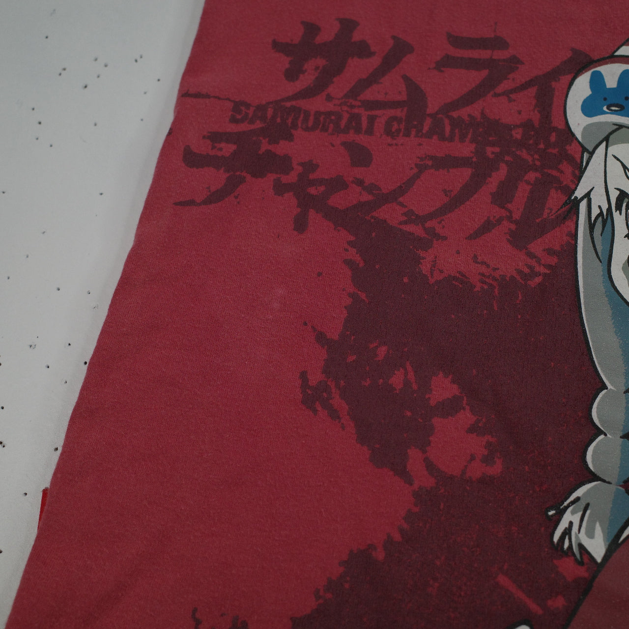 Vintage Samurai Champloo Anime Madman Otaku Wear 00's Faded Red Australia Release Small