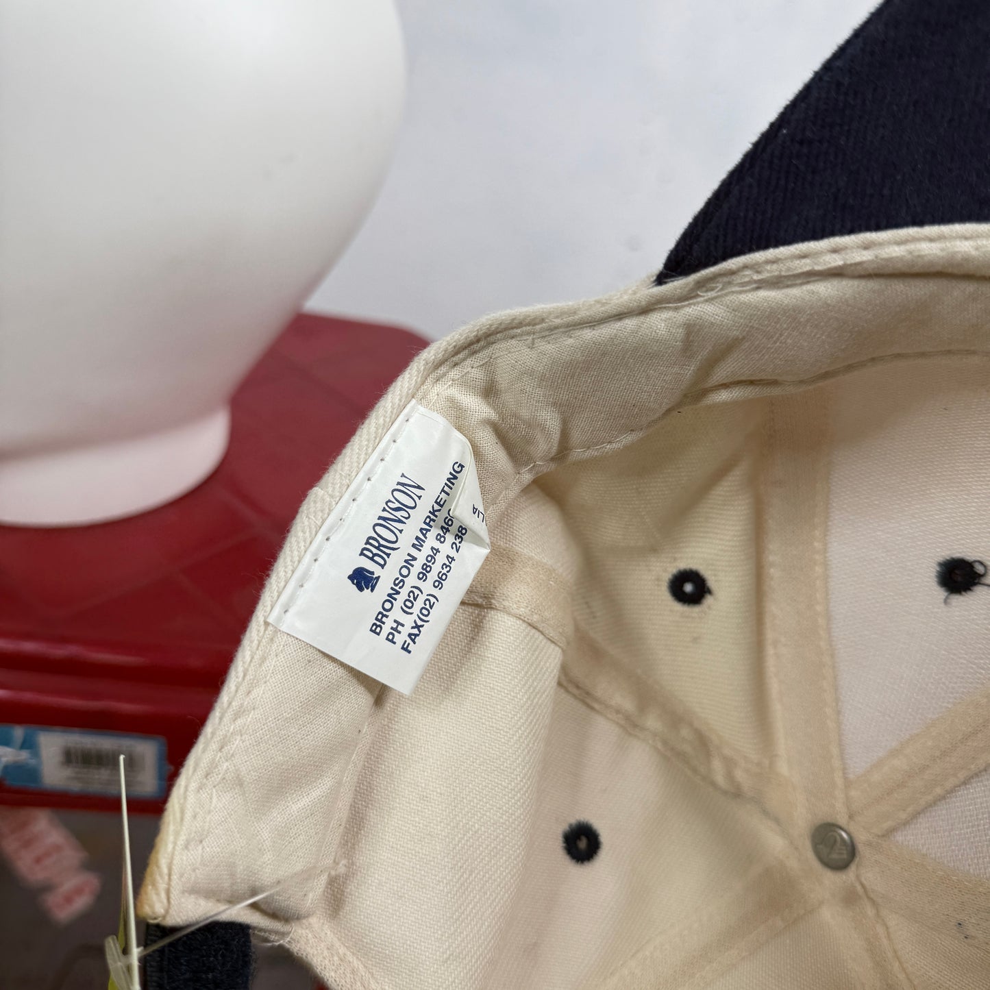 00's Bronson Shield Crest Navy Cream Cap