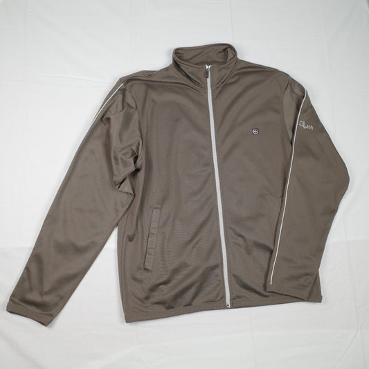 Quicksilver Vintage Light Brown Full Zip Track Jacket Mens Medium