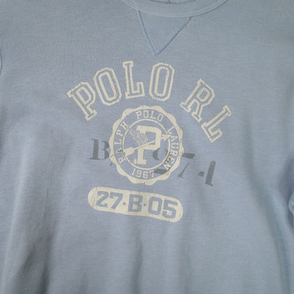 Polo Ralph Lauren Baby Blue Polo RL Crewneck Sweater Mens Large NWT