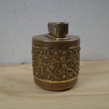 Erhard Table Lighter 1960's Cherub Brass Unrestored