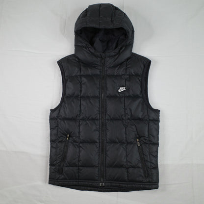 Vintage Nike Sportswear Puffer Vest Quilted Grey Tag Womens Small