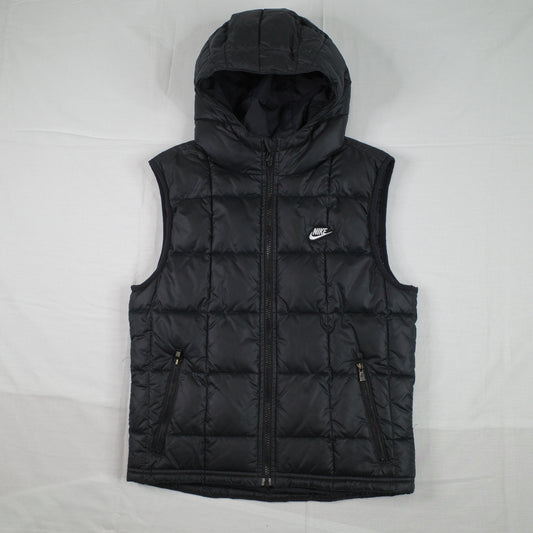 Vintage Nike Sportswear Puffer Vest Quilted Grey Tag Womens Small