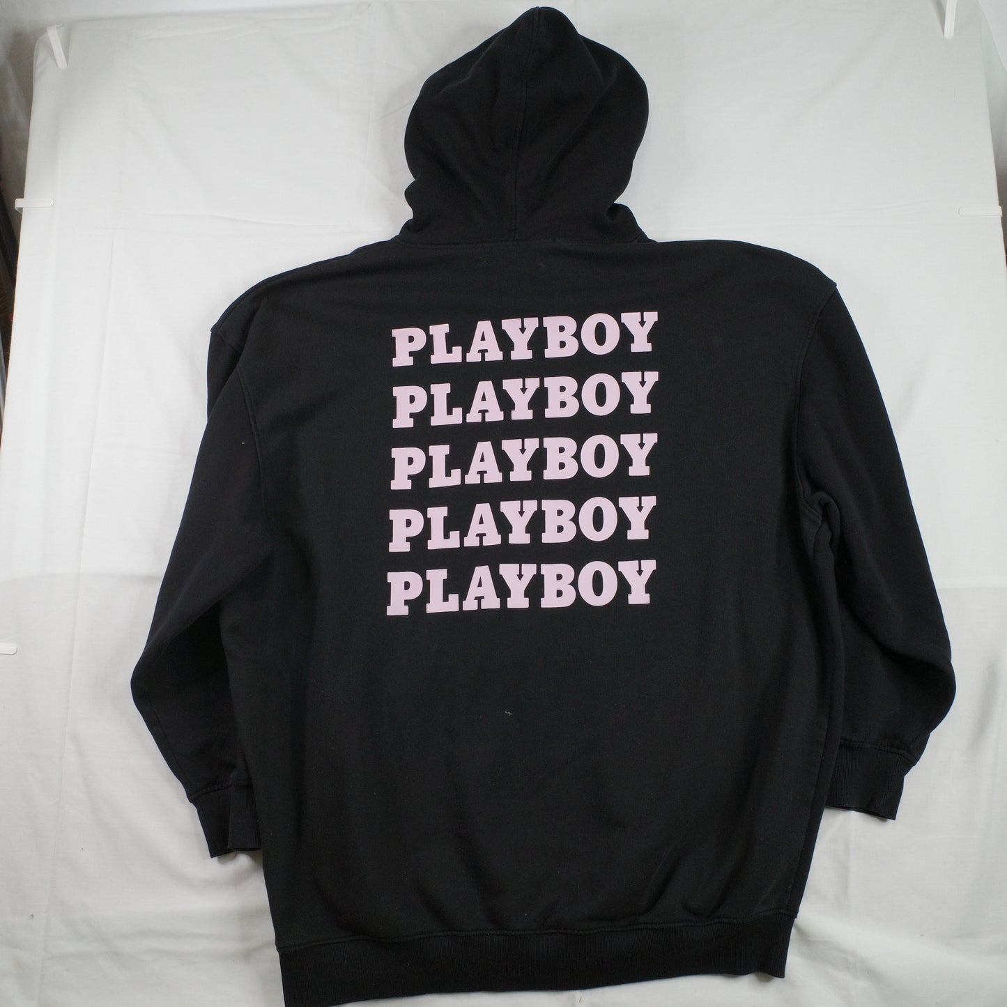 Playboy x Misguided Spell Out Back Print Embroidered Chest Logo Oversized Hoodie Sweater Womens 16