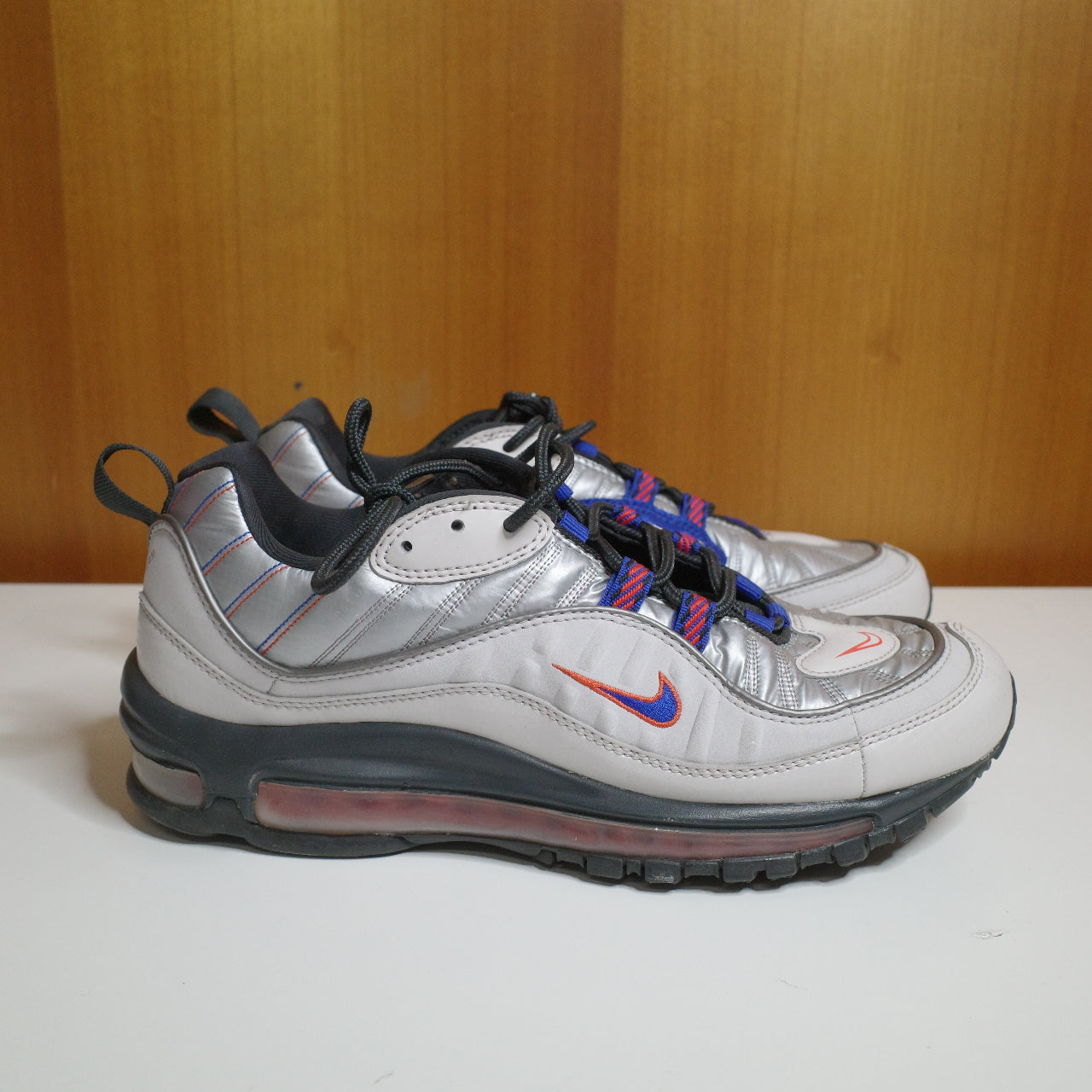 Nike Air Max 98 "Space Suit" Men's Shoes Vast Grey-Hyper Blue BQ5613-001 US8