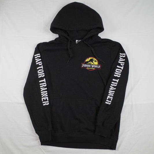 Universal Studios Jurassic World Black Hoodie Dinosaur World Raptor Trainer Mens M