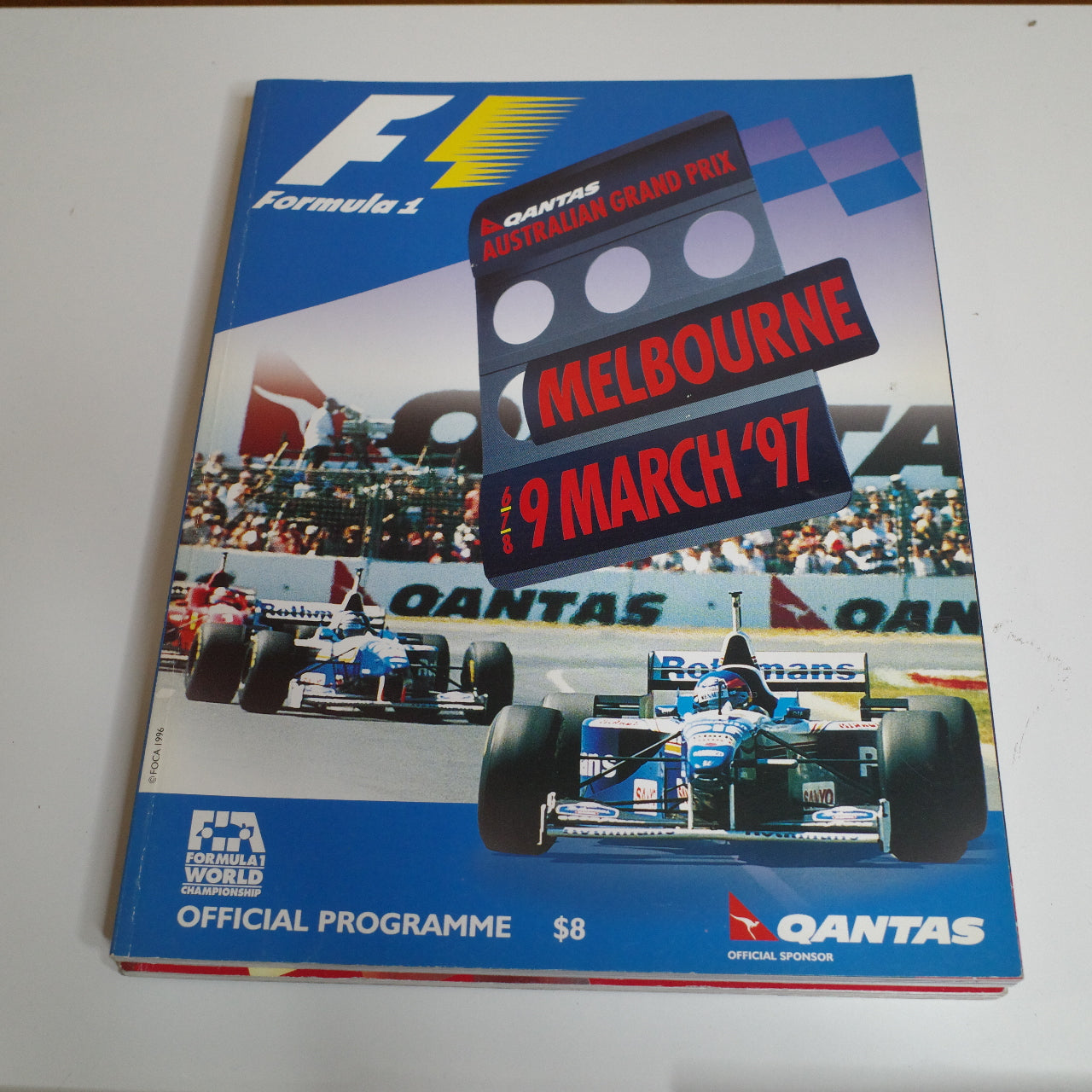Lot of 7 Melbourne Australian Grand Prix Programs 1996 1997 1998 2000 2001 2002