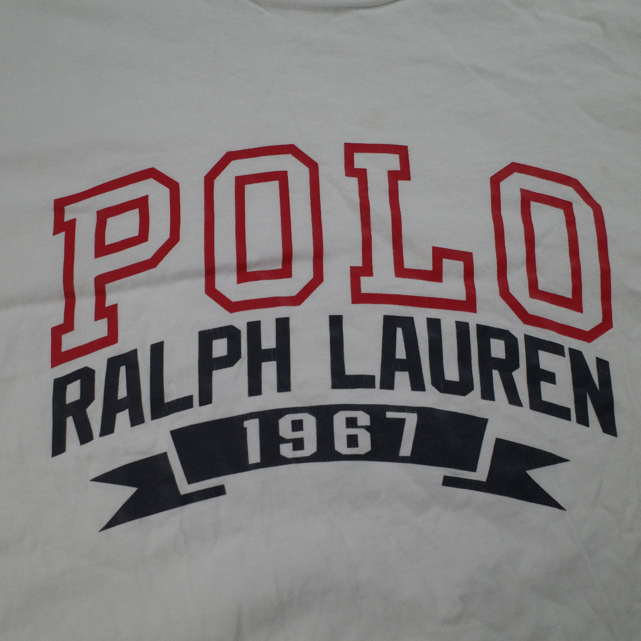 Polo Ralph Lauren Collegate 1967 White Custom Fit Men's XL T-Shirt