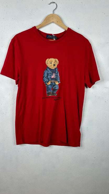 Ralph Lauren Polo Bear Red Tee New (M)