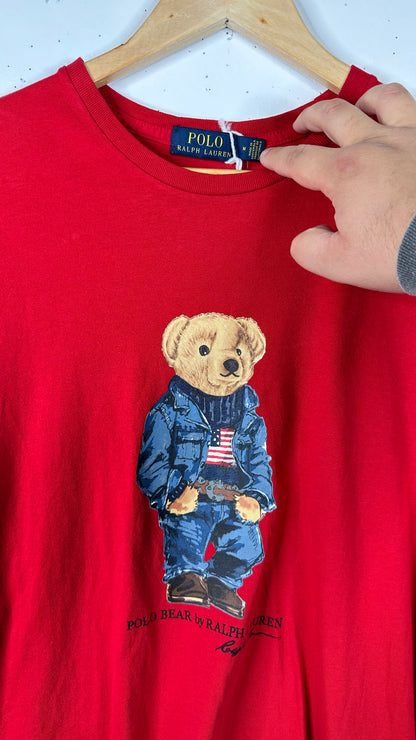 Ralph Lauren Polo Bear Red Tee New (M)