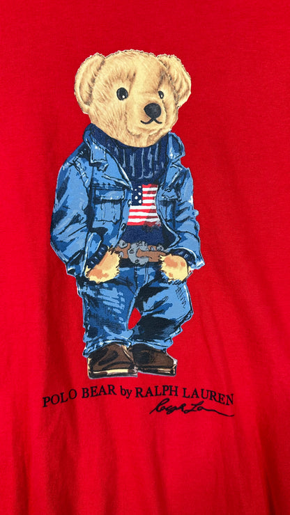 Ralph Lauren Polo Bear Red Tee New (M)