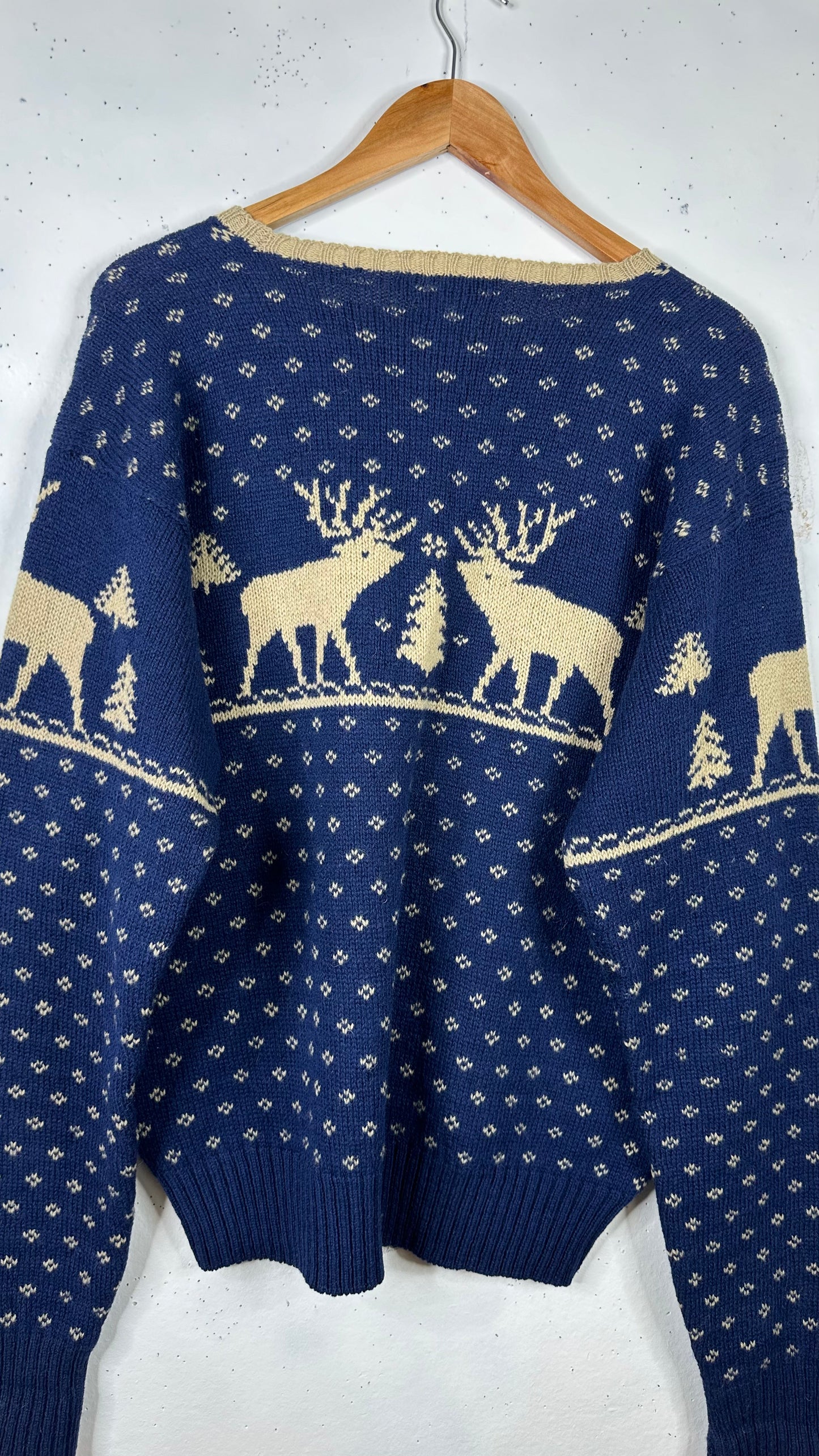 Vintage Ralph Lauren Deer Christmas Sweater (XL)