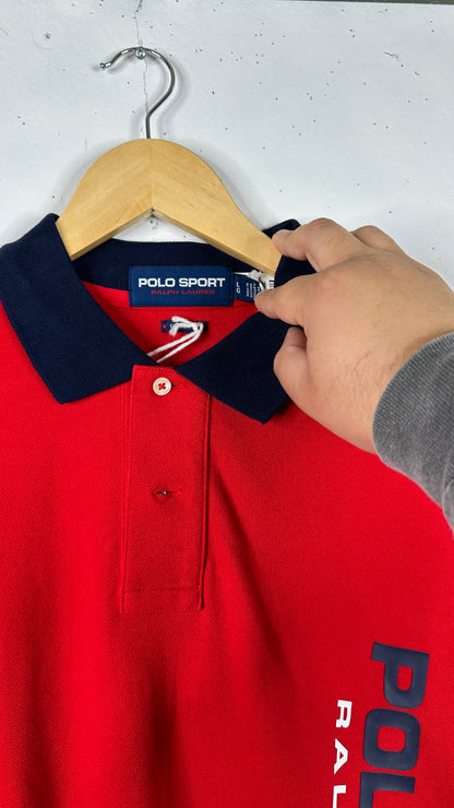 Ralph Lauren Polo Sport Red/Blue Polo New (L)