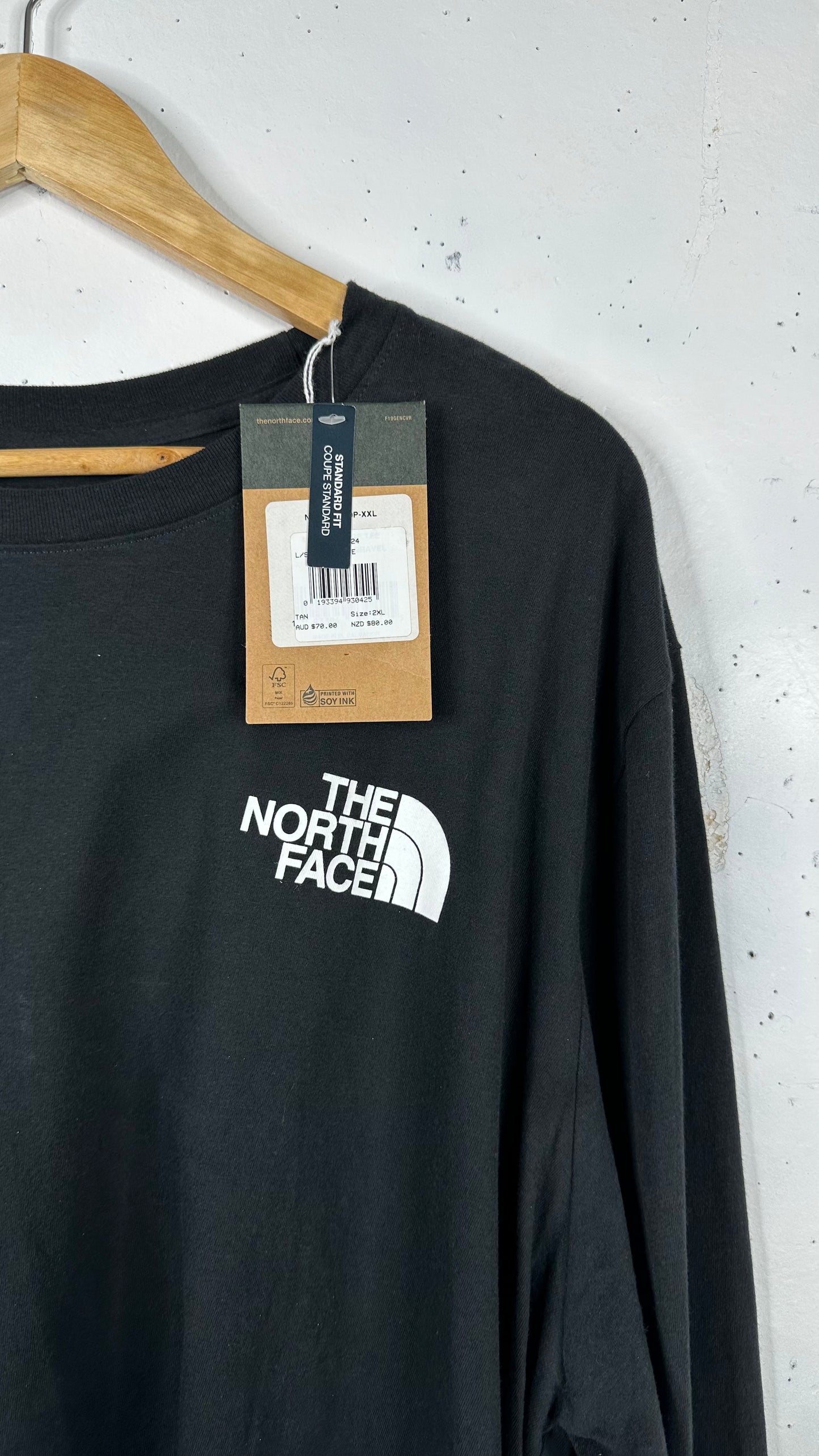 The North Face Box Longsleeve Black New (XXL)