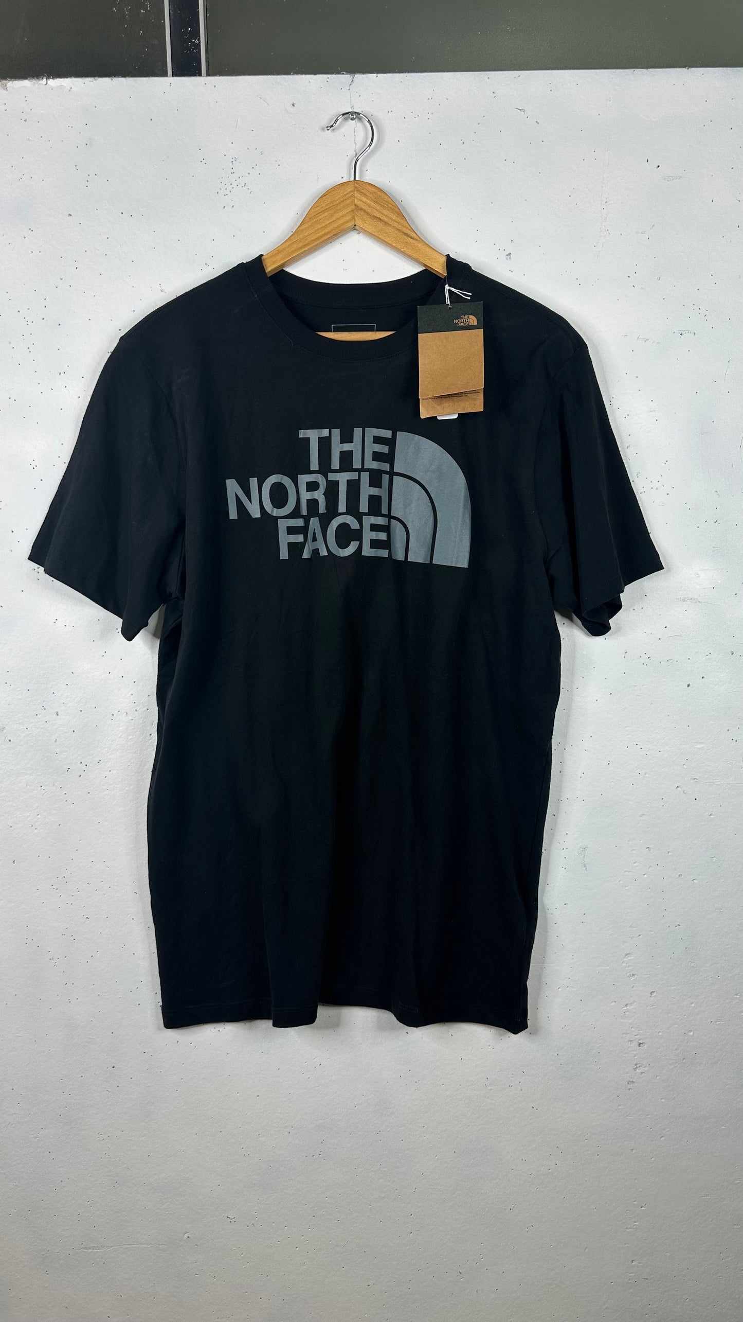 The North Face Half Dome Black Tee Grey Print New (XL)