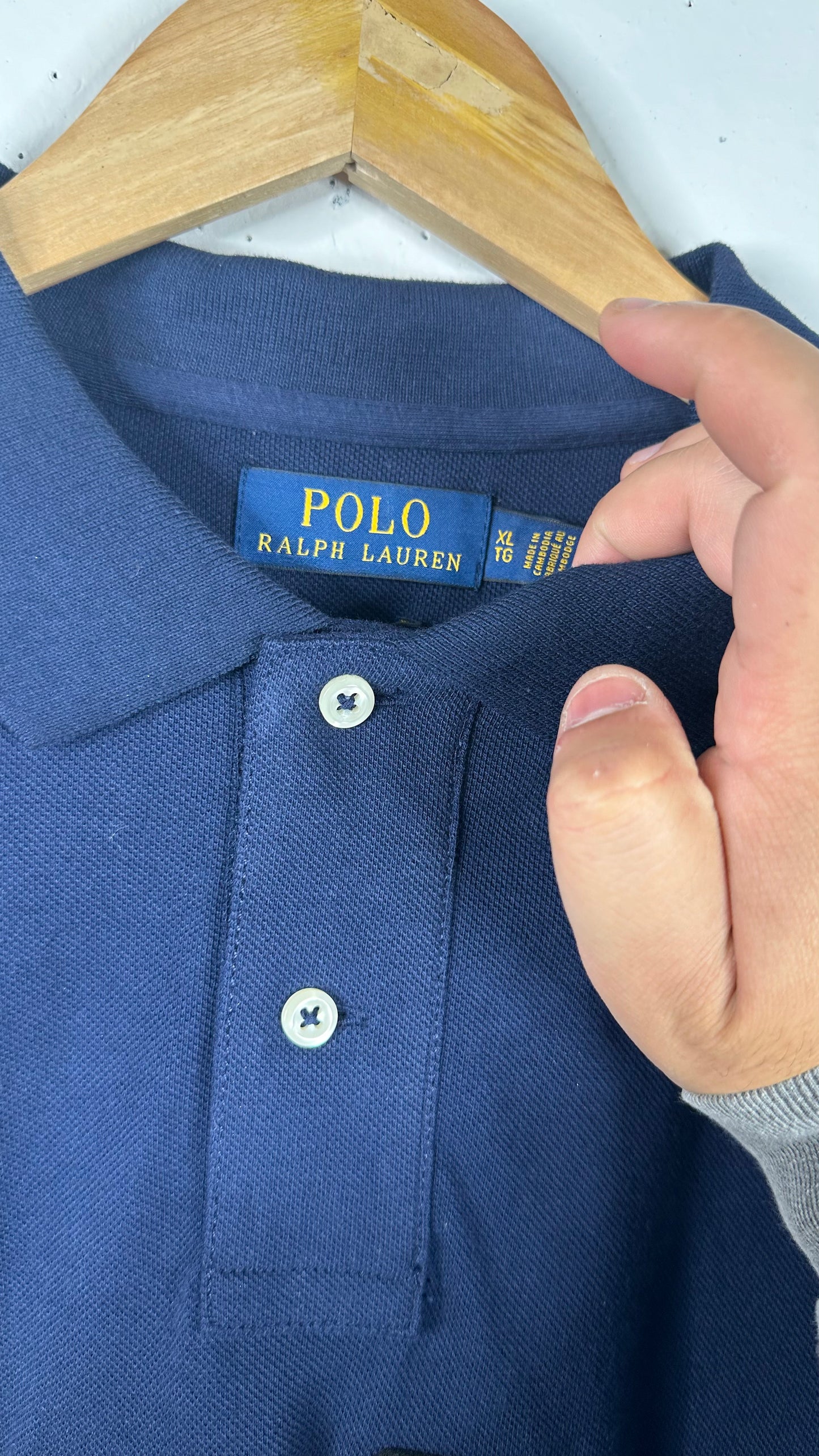 Ralph Lauren Polo Embroidered Tiger Navy Polo New (XL)