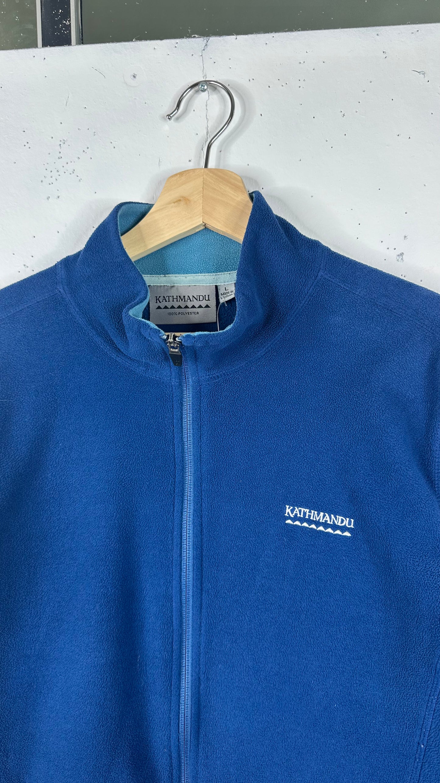 Vintage Kathmandu Blue Fleece Zip Up (L)