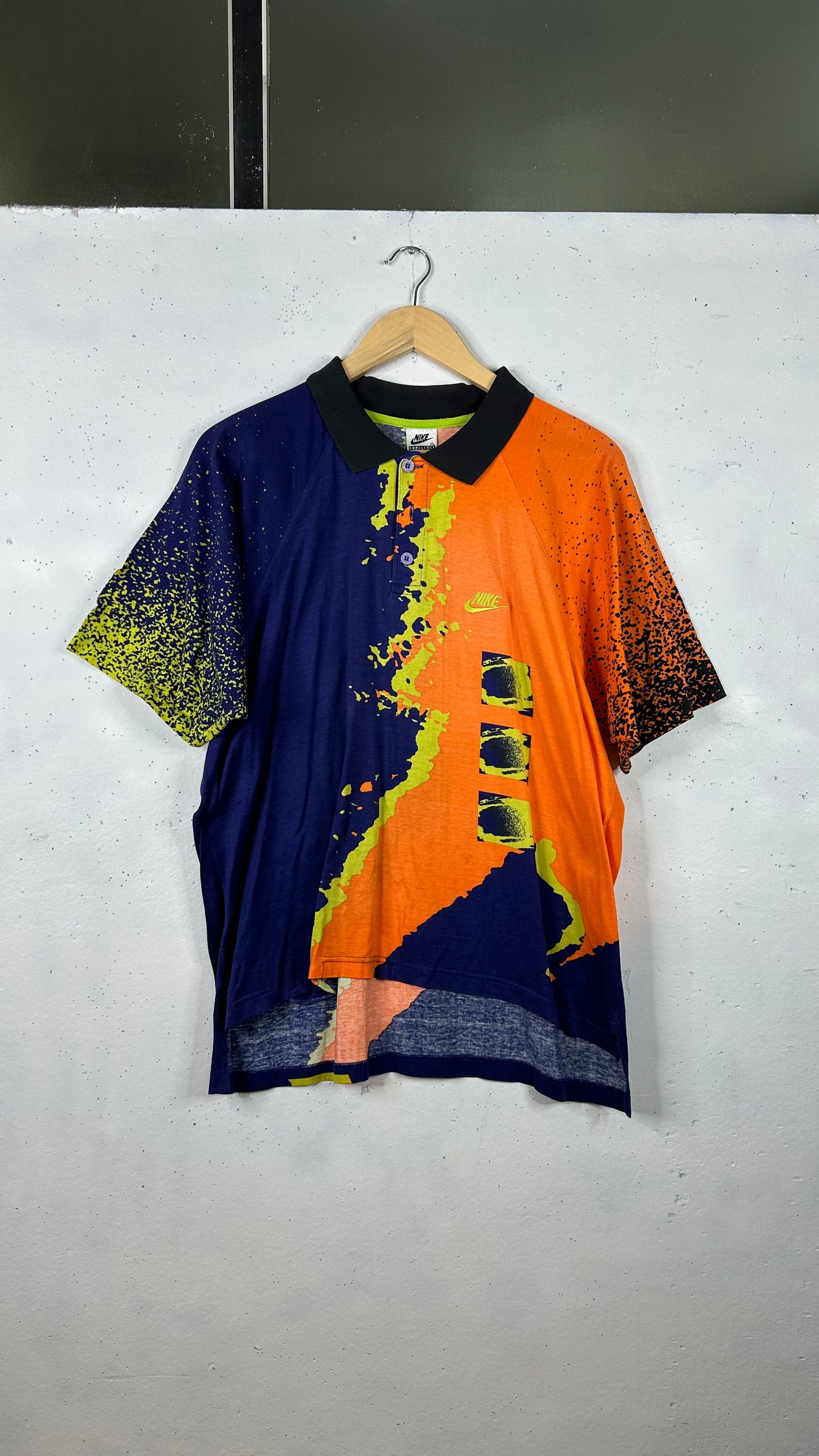 Vintage Nike Agassi Splatter Print Polo (XL)