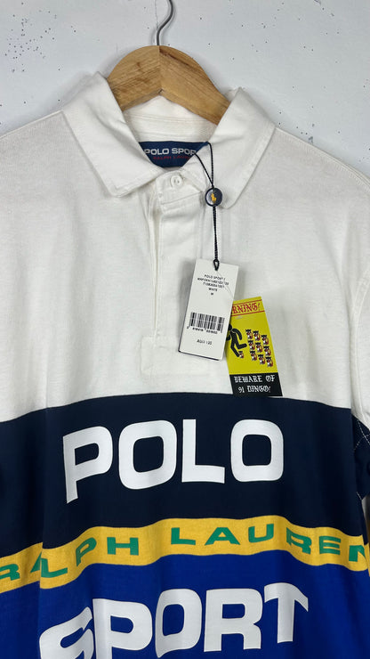 Ralph Lauren Polo Sport Colour Block Rugby White New (M)