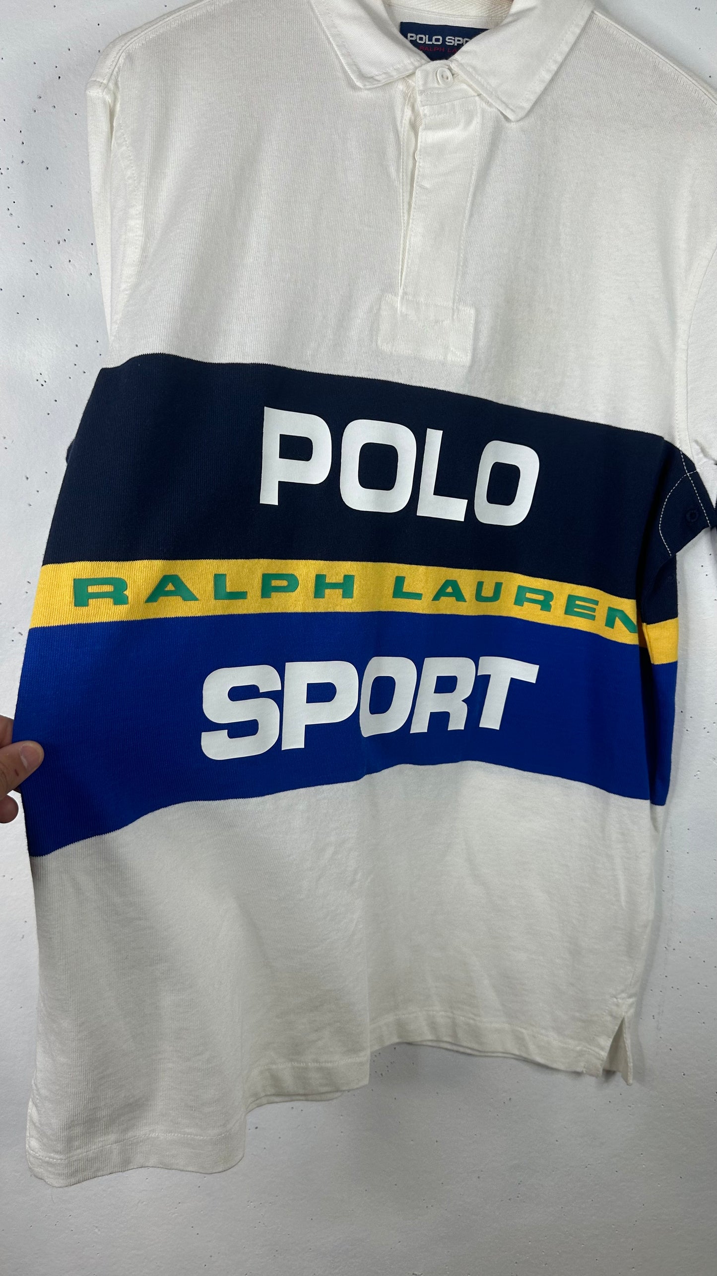 Ralph Lauren Polo Sport Colour Block Rugby White New (M)