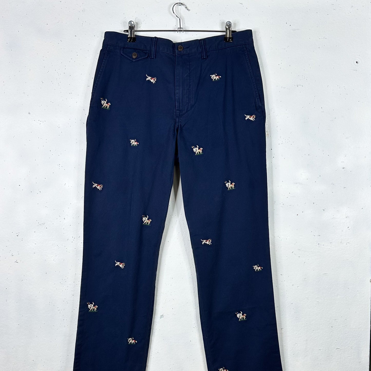 Ralph Lauren Navy Dog Chinos New (Size 34)