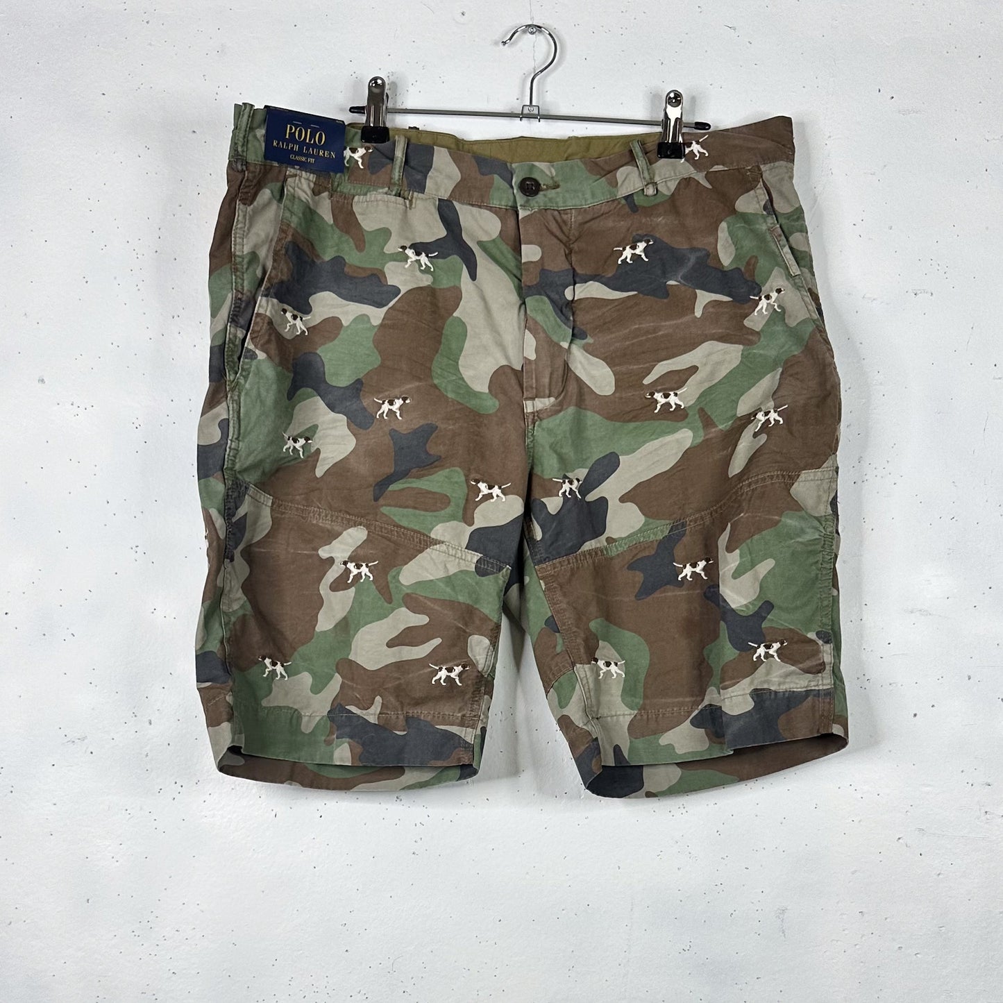 Ralph Lauren Camo Dog Shorts New (W38)