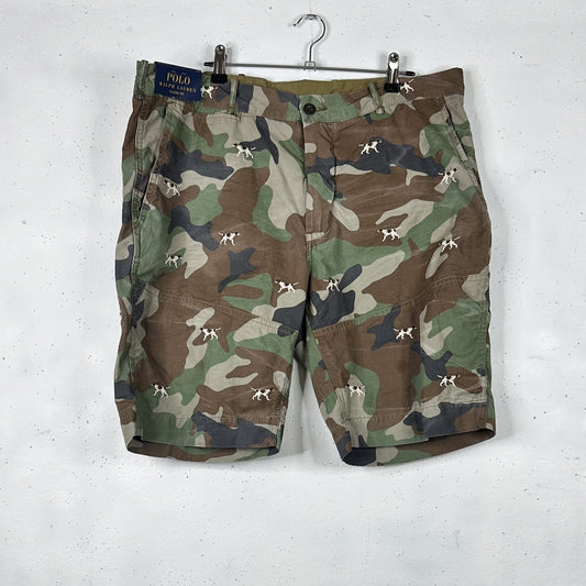 Ralph Lauren Camo Dog Shorts New (W38)